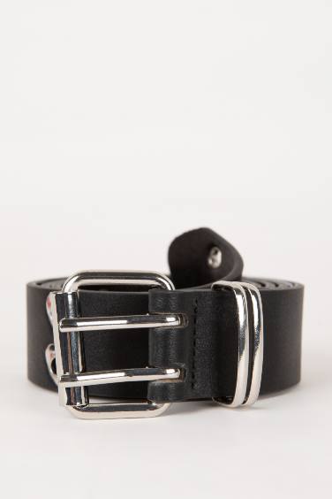 Woman Faux Leather Classic Belt