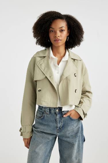 Trench-Coat Coupe Régulière avec fermeture à boutons