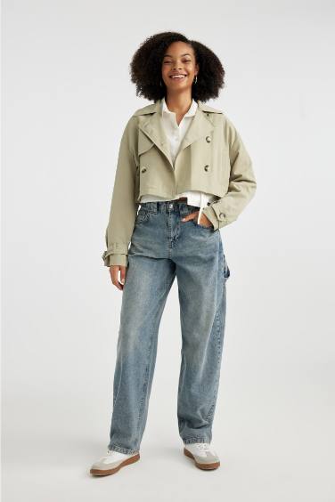 Trench-Coat Coupe Régulière avec fermeture à boutons