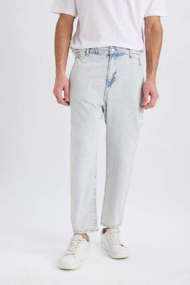 Pantalon Jean à taille normale Coupe large