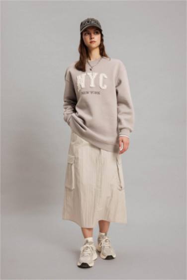 A Line Parachute Long Skirt