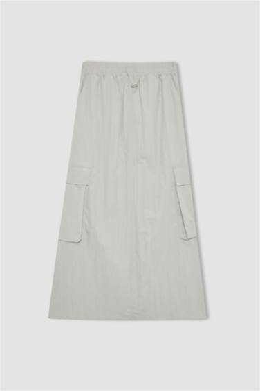 A Line Parachute Long Skirt