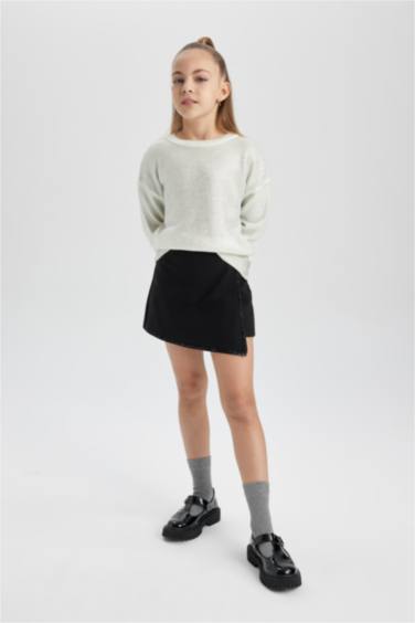 Girl Regular Fit Crew Neck Pullover