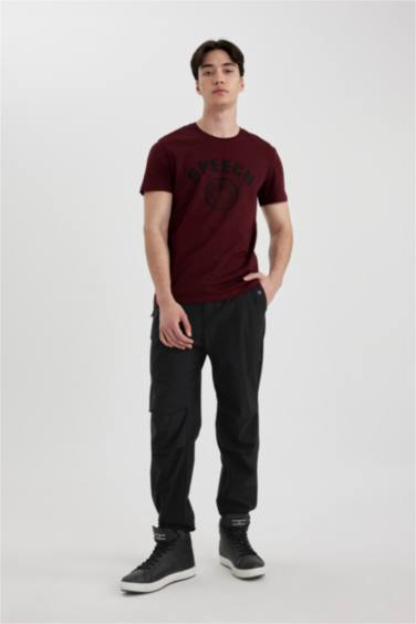 Slim Fit Crew Neck Printed Short Sleeve T-Shirt