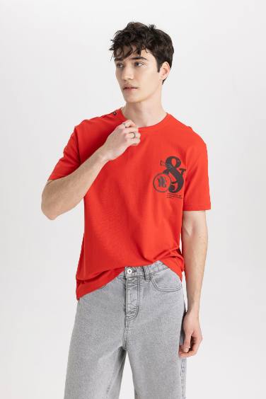 Regular Fit Crew Neck Printed T-Shirt