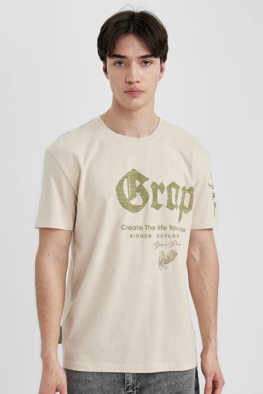 Regular Fit Crew Neck Printed T-Shirt