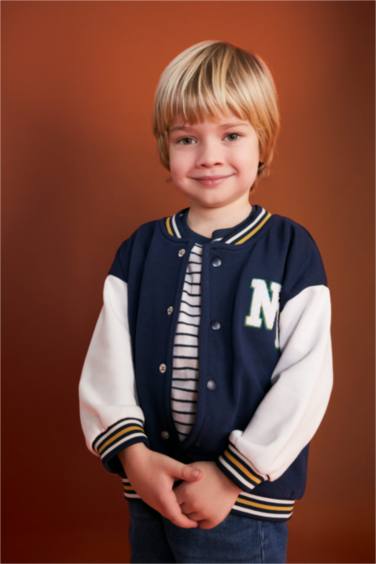 كارديجان بيبي اولادي قصة عادية بياقة مستديرة