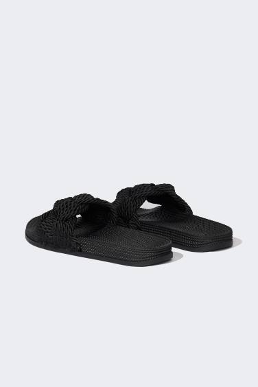 Woman High Sole Single Strap Slippers