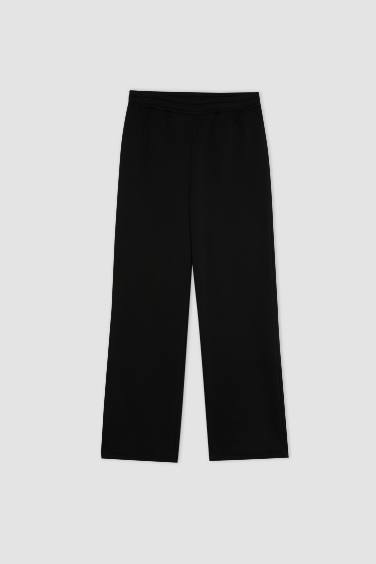 Regular Fit With Pockets Thick Sweatshirt Fabric Trousers