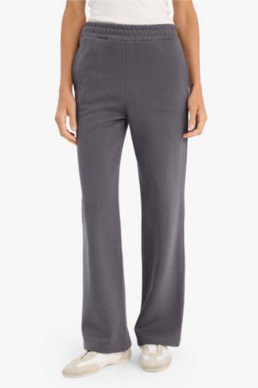 Straight Fit Basic Yüksek Bel Kalın Eşofman Altı