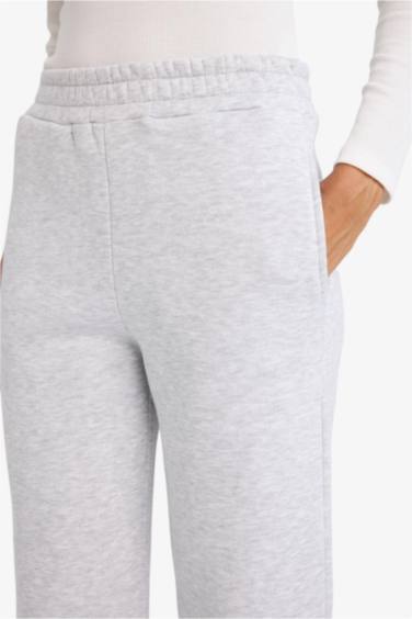 Jogging basique à taille haute avec poches Coupe droite