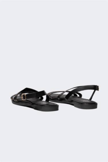 Woman Double Strap Flat Sole Sandals