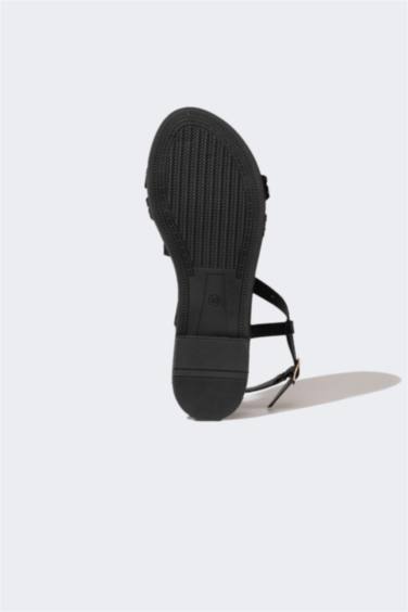 Woman Double Strap Flat Sole Sandals