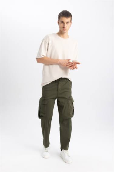 Rustic Loose Fit Cargo Pocket Trousers