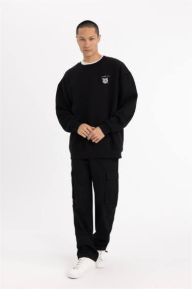 Габардиновые брюки Baggy Fit с накладными карманами