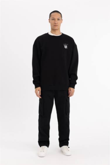 Габардиновые брюки Baggy Fit с накладными карманами