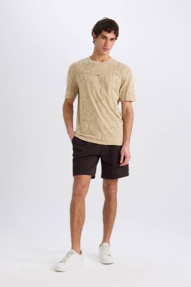 Regular Fit Straight Leg Basic Shorts
