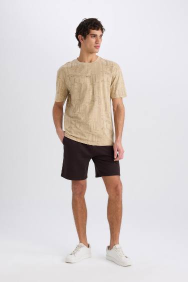 Regular Fit Straight Leg Basic Shorts