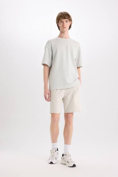 شورت قطن سليم فيت بساق ضيق
