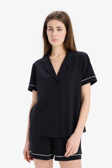 Pijama Takımı Kısa Kollu Üst Şort Alt-Fall in Love