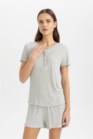 Ribbed 2 Piece Pajama Set