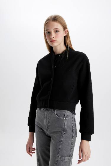 Taffeta Cashmere Bomber Jacket