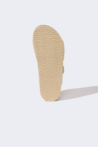 Girl Velcro Flat Sole Faux Leather Sandals