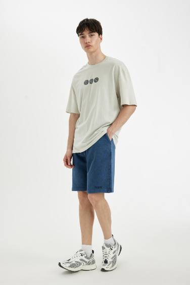 Oversize Fit Regular Hem Shorts