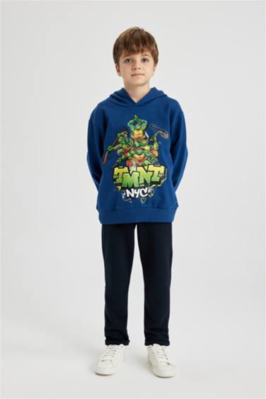 Boy Ninja Turtles-Retro Hooded Sweatshirt
