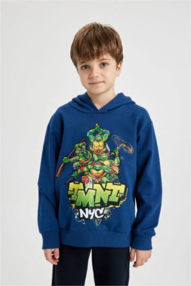 Boy Ninja Turtles-Retro Hooded Sweatshirt
