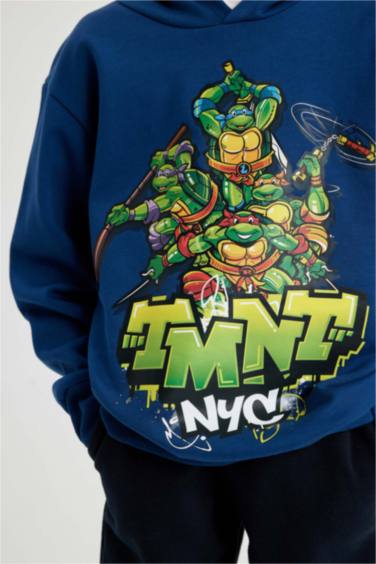 Boy Ninja Turtles-Retro Hooded Sweatshirt