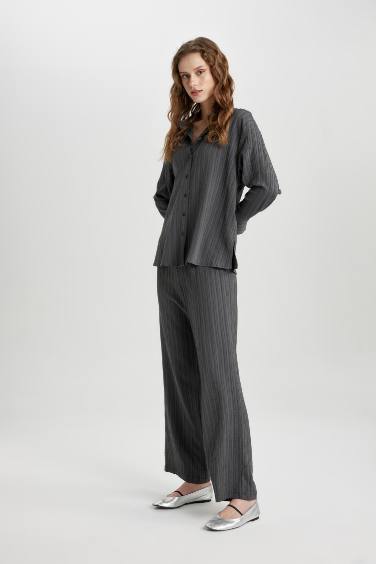 Wide Leg Pocket High Waist Long Length Trousers