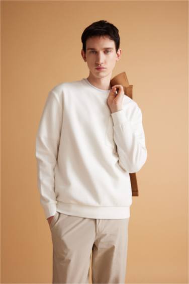 Regular Fit Bisiklet Yaka Sweatshirt