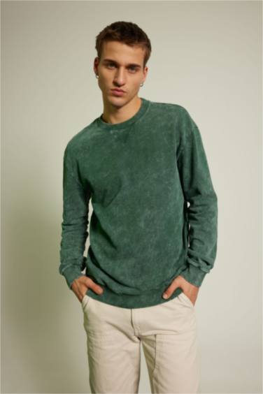 қалыпты пішім дөңгелек жаға Свитер