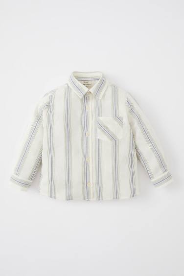 Chemise Manches Longues à Rayures pour Bébé Garçon