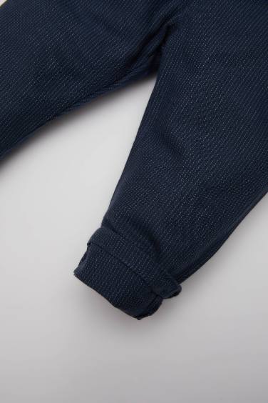 Erkek Bebek Çizgili Düz Paça Gabardin Pantolon