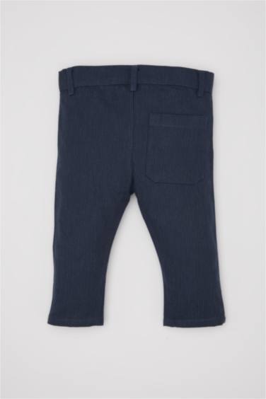 Erkek Bebek Çizgili Düz Paça Gabardin Pantolon
