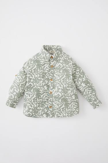 Baby Boy Patterned Flared Poplin Shirt