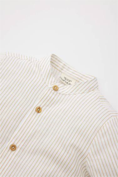 Baby Boy Striped Poplin Shirt Trousers 2 Piece Set