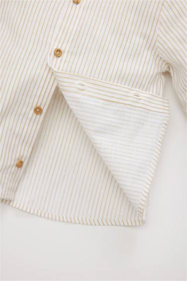 Baby Boy Striped Poplin Shirt Trousers 2 Piece Set