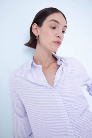 قميص أوكسفورد اوفر سايز بياخة قميص