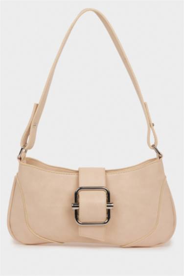 Kadın Toka Detaylı Suni Deri Omuz Çantası