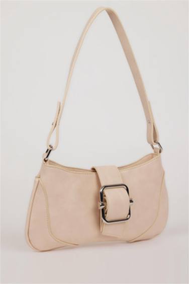 Kadın Toka Detaylı Suni Deri Omuz Çantası