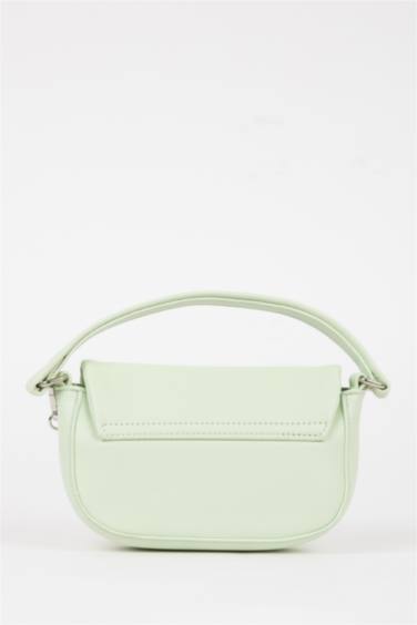 شنطة يد حريمي جلد صناعي أخضر فاتح