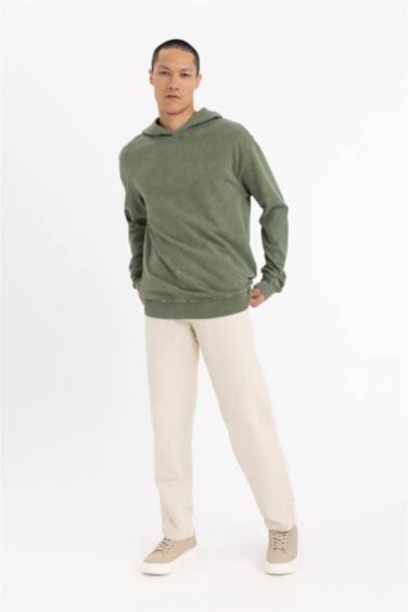 Gabardin Pantolon Wide Leg Düz Paça Cepli