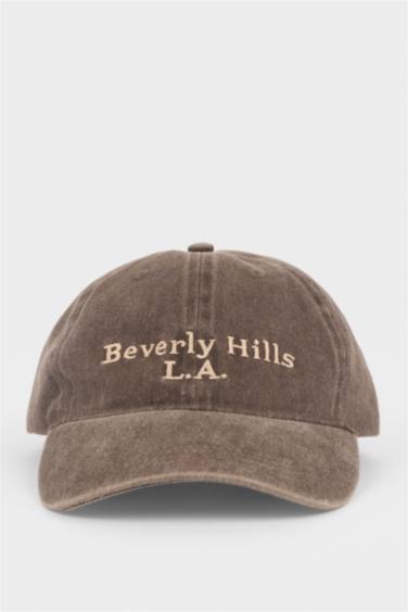 Erkek Nakışlı Pamuklu Cap Şapka - Görsel 4