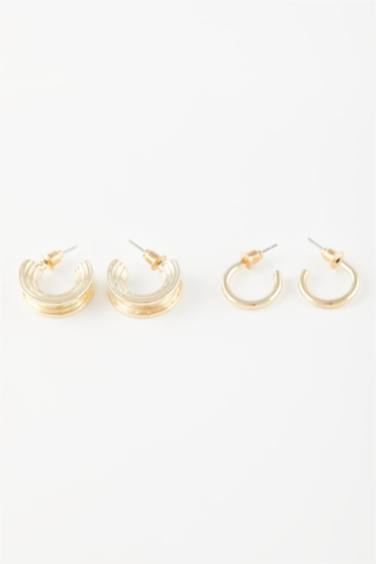 حلق حريمي ذهبي - قطعتين