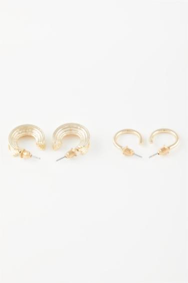 حلق حريمي ذهبي - قطعتين