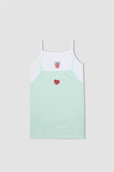 أندر شيرت بناتي قصة عادية - قطعتين