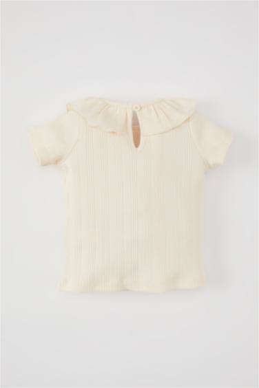 Baby Girl Ribbed Camisole Short Sleeve T-Shirt